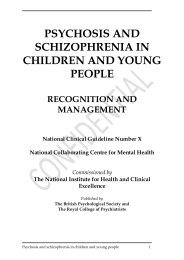 2 psychosis and schizophrenia in children and young people