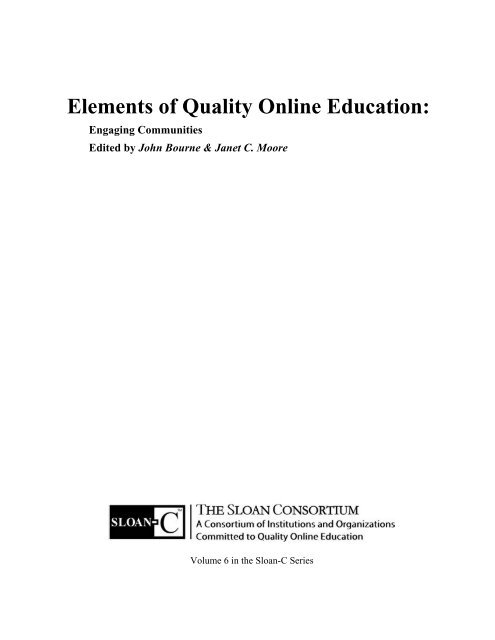 Elements of Quality Online Education cation