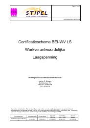Certificatieschema BEI-WV LS Werkverantwoordelijke ... - Stipel