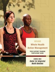 WHAM Whole Health Action Management - SAMHSA-HRSA Center ...