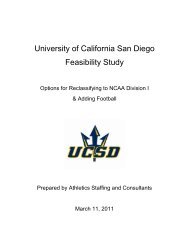 University of California San Diego Feasibility Study - UC San Diego ...