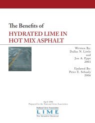 THE BENEFITS OF HYDRATED LIME - National Lime Association