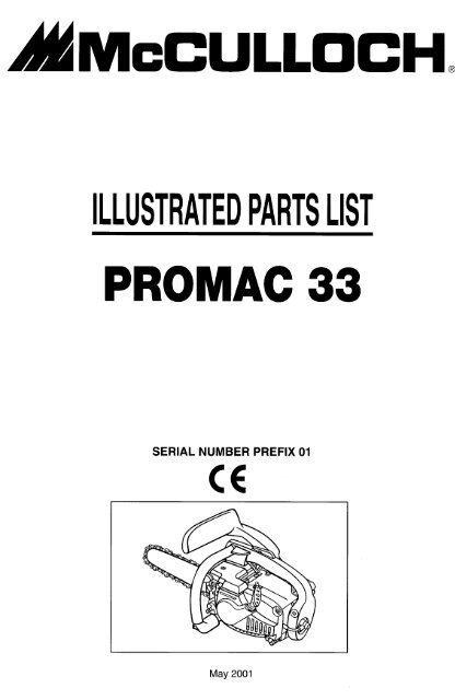 IPL, McCulloch, PM33, 2001-05, Chain Saw - Barrett Small Engine