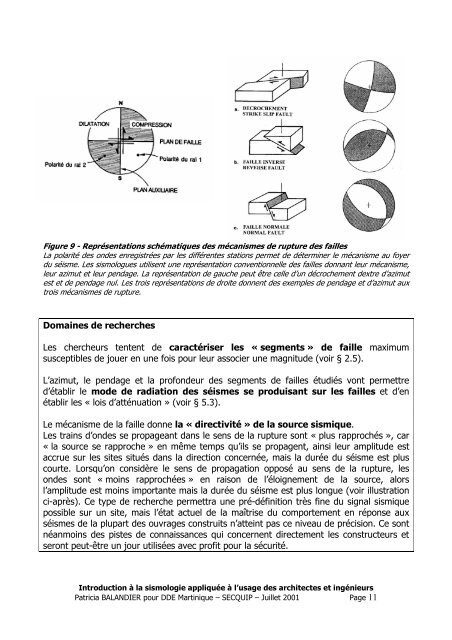 SISMOLOGIE APPLIQUEE - Le Plan SÃ©isme