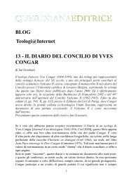 IL DIARIO DEL CONCILIO DI YVES CONGAR