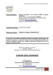 cahier des charges - la cmar