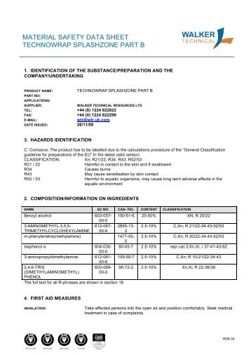 material safety data sheet technowrap ... - PT. Harimau Putih