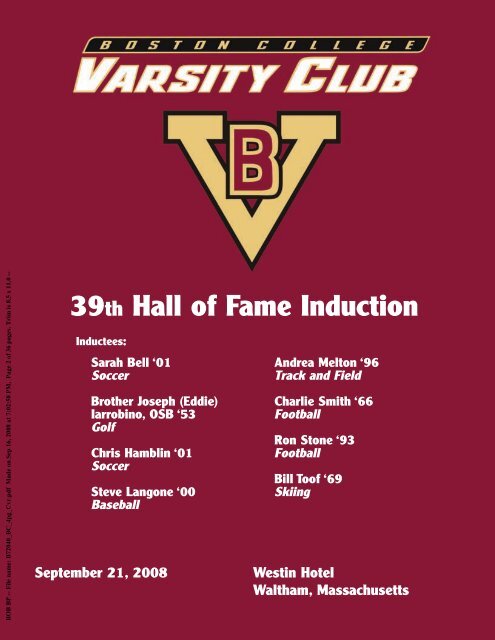 39th Hall of Fame Induction - Graber Associates