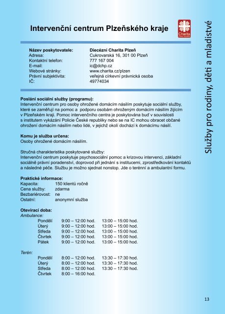 Celý katalog sociálních služeb - Sociální služby města PLZNĚ