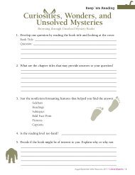 Curiosities, Wonders, and Unsolved Mysteries - Edupress