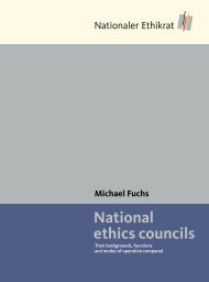 Michael Fuchs National ethics councils - Deutscher Ethikrat