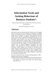 Information Needs and Seeking Behaviour of Business Students*.