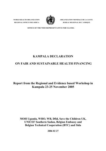 KAMPALA DECLARATION ON FAIR AND SUSTAINABLE HEALTH ...
