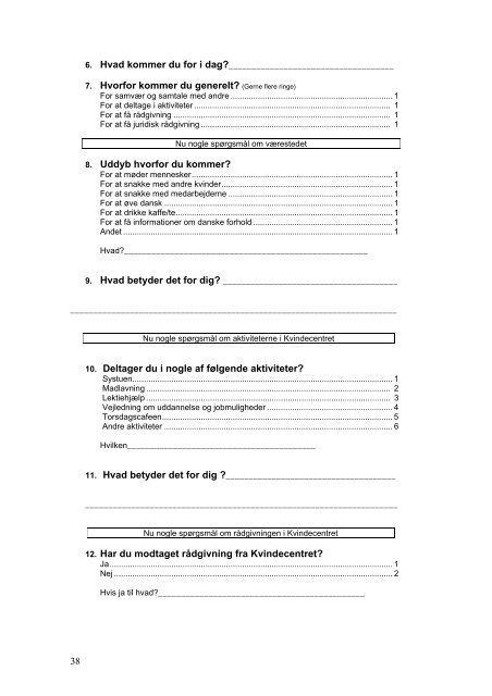 Evaluering af Indvandrer Kvindecentret - Center for Alternativ ...