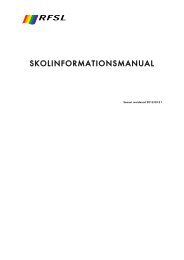 SKOLINFORMATIONSMANUAL - RFSL