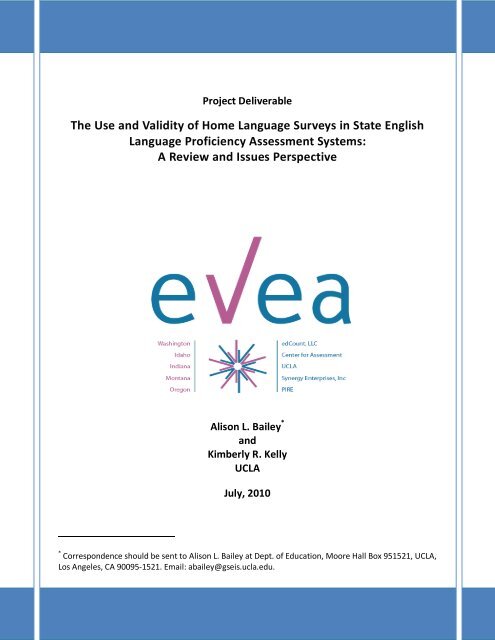 The Use and Validity of Home Language Surveys in State English ...