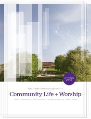Community Life + Worship - Southwest Baptist University