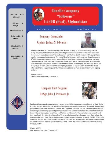 February 2012 Newsletter - 1st Marine Division