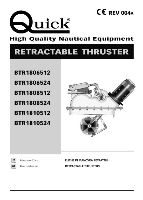 Rev. 004 A BTR 185 - QuickÂ® SpA