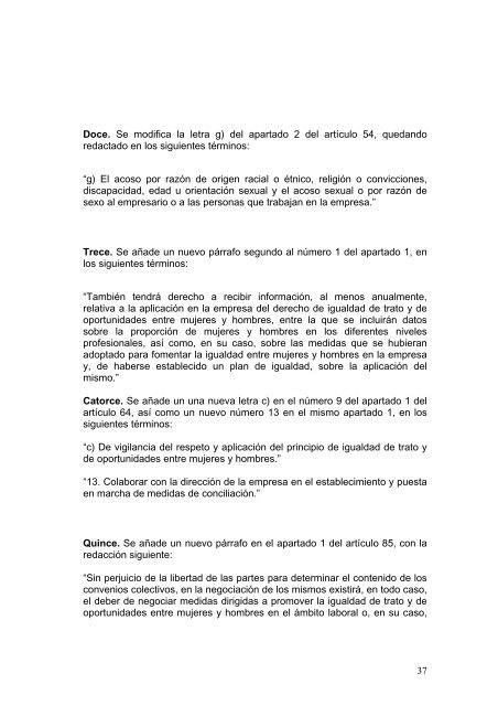 Anteproyecto de Ley OrgÃ¡nica de Igualdad entre Mujeres y Hombres