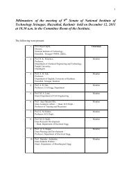 Minutes of the meeting of 9 Senate of National ... - NIT Srinagar