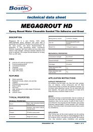 MEGAGROUT HD - Bostik Hong Kong Limited