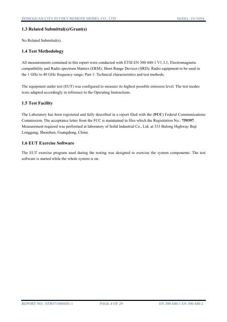 ETSI EN 300 440-1 V1.3.1 ETSI EN 300 440-2 V1.1.2 Measurement