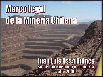 Marco Legal de la Mineria Chilena