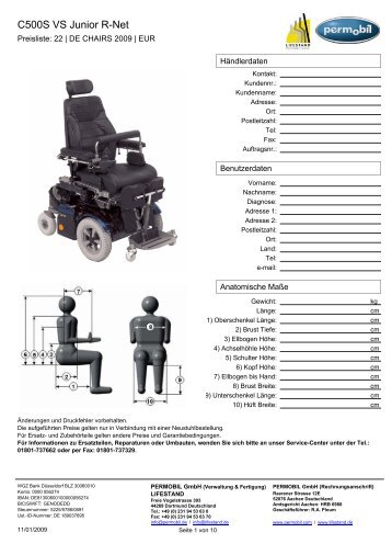 C500S VS Junior R-Net - Permobil