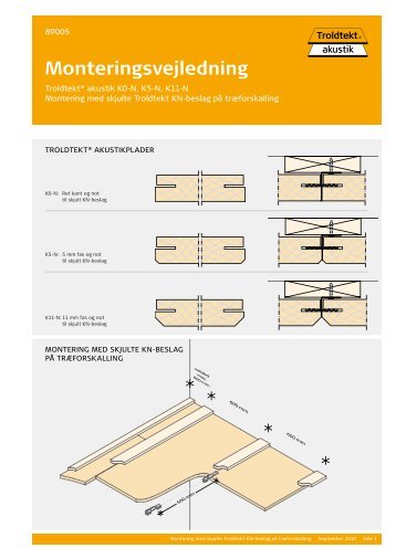 Monteringsvejledning - Troldtekt akustik