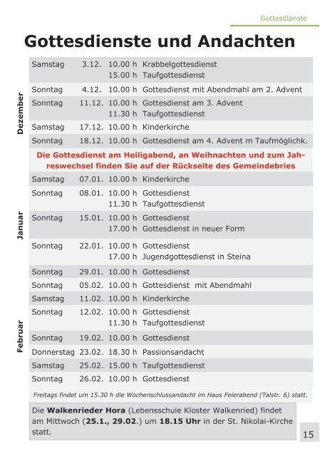 Gemeindebrief - Startseite | Kirchengemeinde St. Nikolai Bad Sachsa