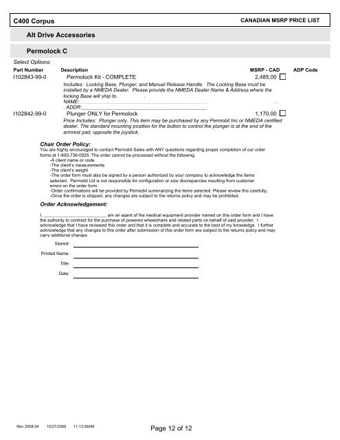 Crystal Reports - Order_Forms_CAN_2008_V3.rpt - Permobil