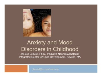 Anxiety and Mood Disorders in Childhood - Needham SEPAC