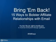 15 Ways to Bolster Affiliate Relationships with Email