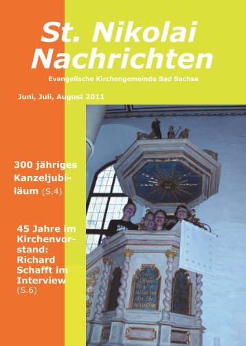 Gemeindebrief - Startseite | Kirchengemeinde St. Nikolai Bad Sachsa