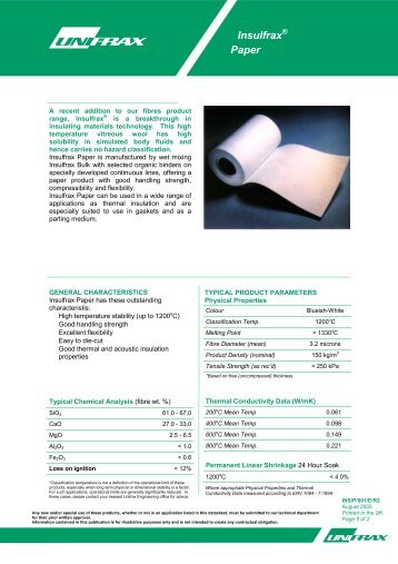 Insulfrax Paper.pdf - SIG Technical Insulation