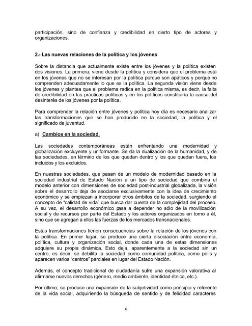 Politica y juventud Garreton, MA INJUVE-CELAJU2005.pdf - Inicio