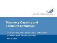 Discovery Capacity and Formative Evaluation
