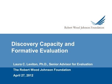Discovery Capacity and Formative Evaluation
