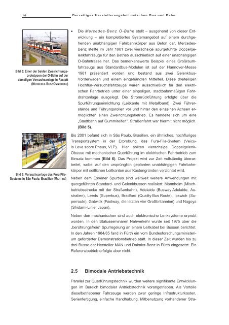 Einsatzbereiche neuartiger Transportsysteme zwischen Bus und Bahn