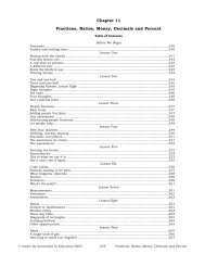 Chapter 11 Fractions, Ratios, Money, Decimals and Percent