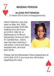 MISSING PERSON M ALEXIS PATTERSON - Surrounded by Reality