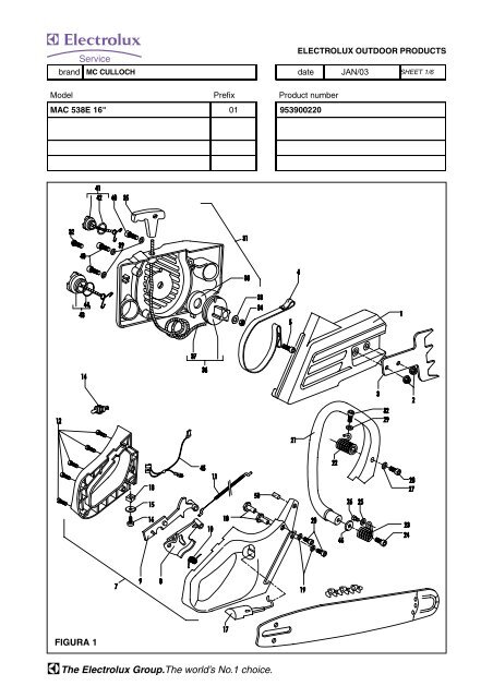 Image of McCulloch Mac 538E chainsaw on Lowes website