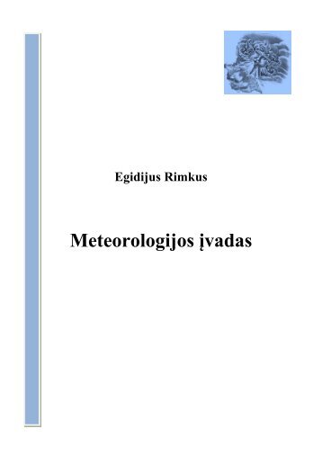 Meteorologijos pagrindai - Hidrologijos ir klimatologijos katedra