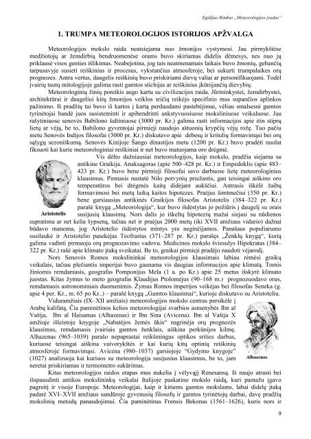 Meteorologijos pagrindai - Hidrologijos ir klimatologijos katedra