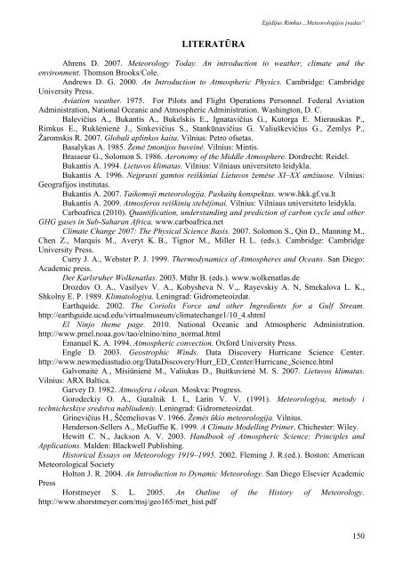 Meteorologijos pagrindai - Hidrologijos ir klimatologijos katedra