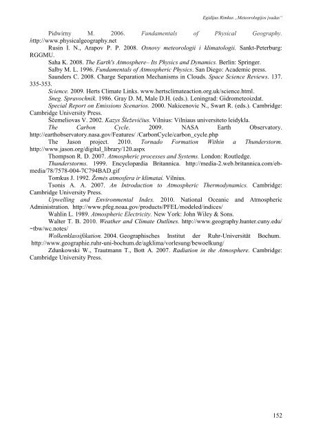 Meteorologijos pagrindai - Hidrologijos ir klimatologijos katedra