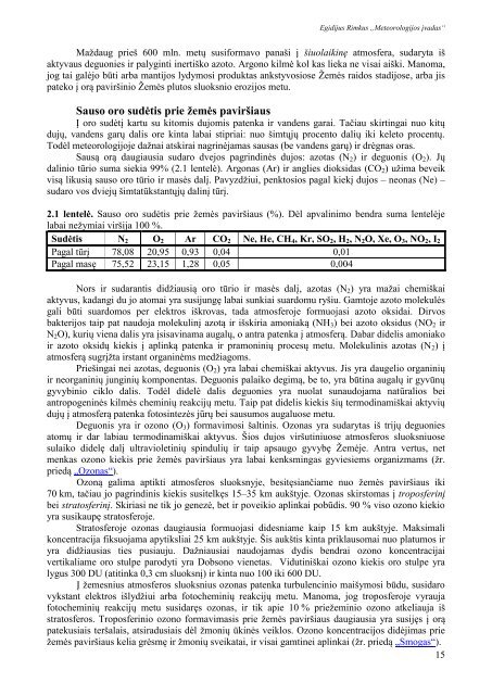 Meteorologijos pagrindai - Hidrologijos ir klimatologijos katedra