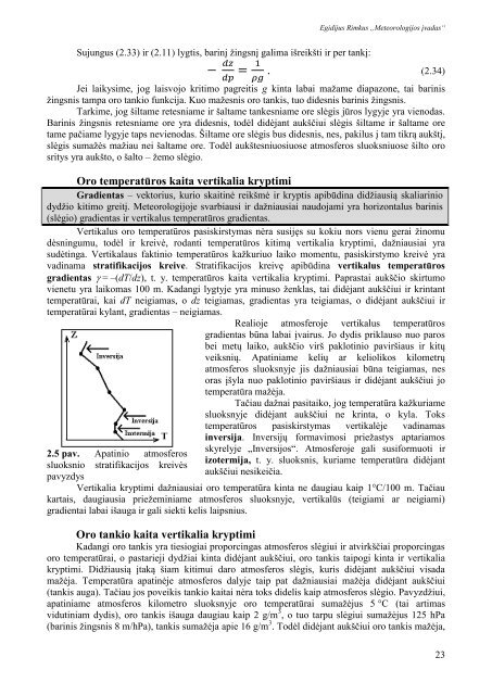 Meteorologijos pagrindai - Hidrologijos ir klimatologijos katedra