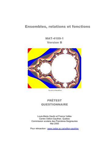 Ensembles, relations et fonctions